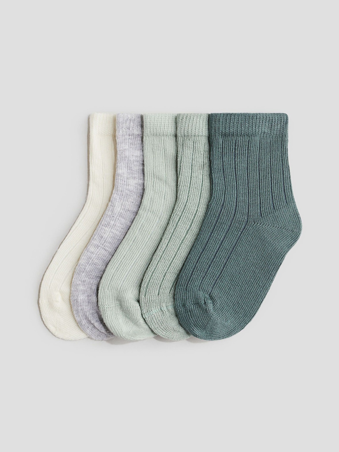 

H&M 5-Pack Knitted Socks, Green