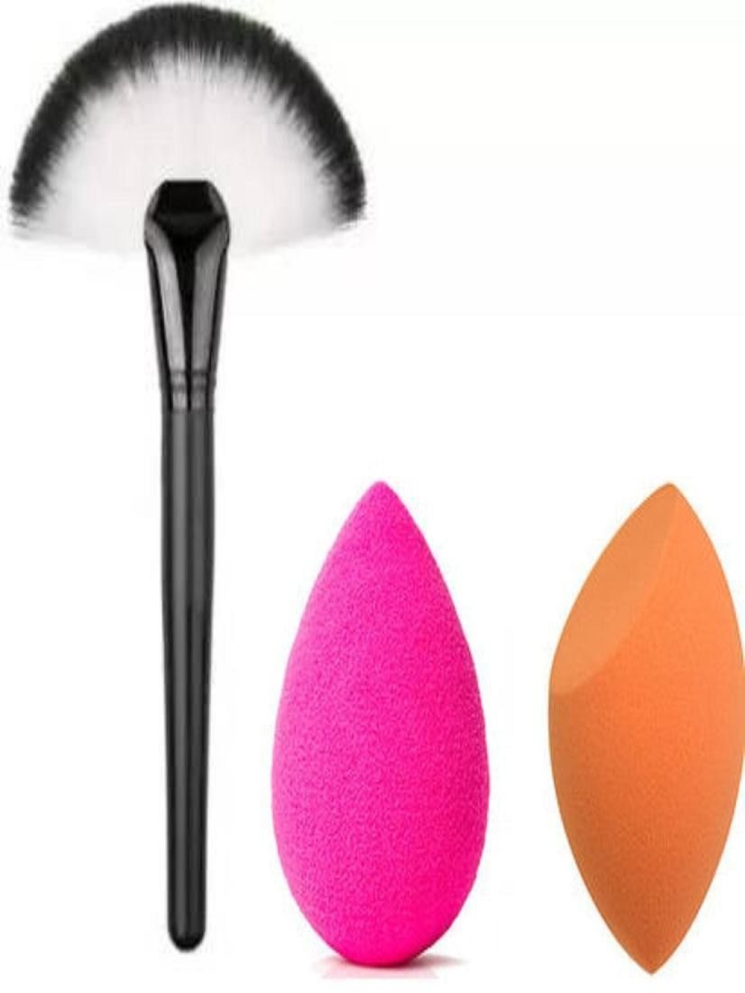 

Lenon Set Of 3 Makeup Brush & Blender, Pink