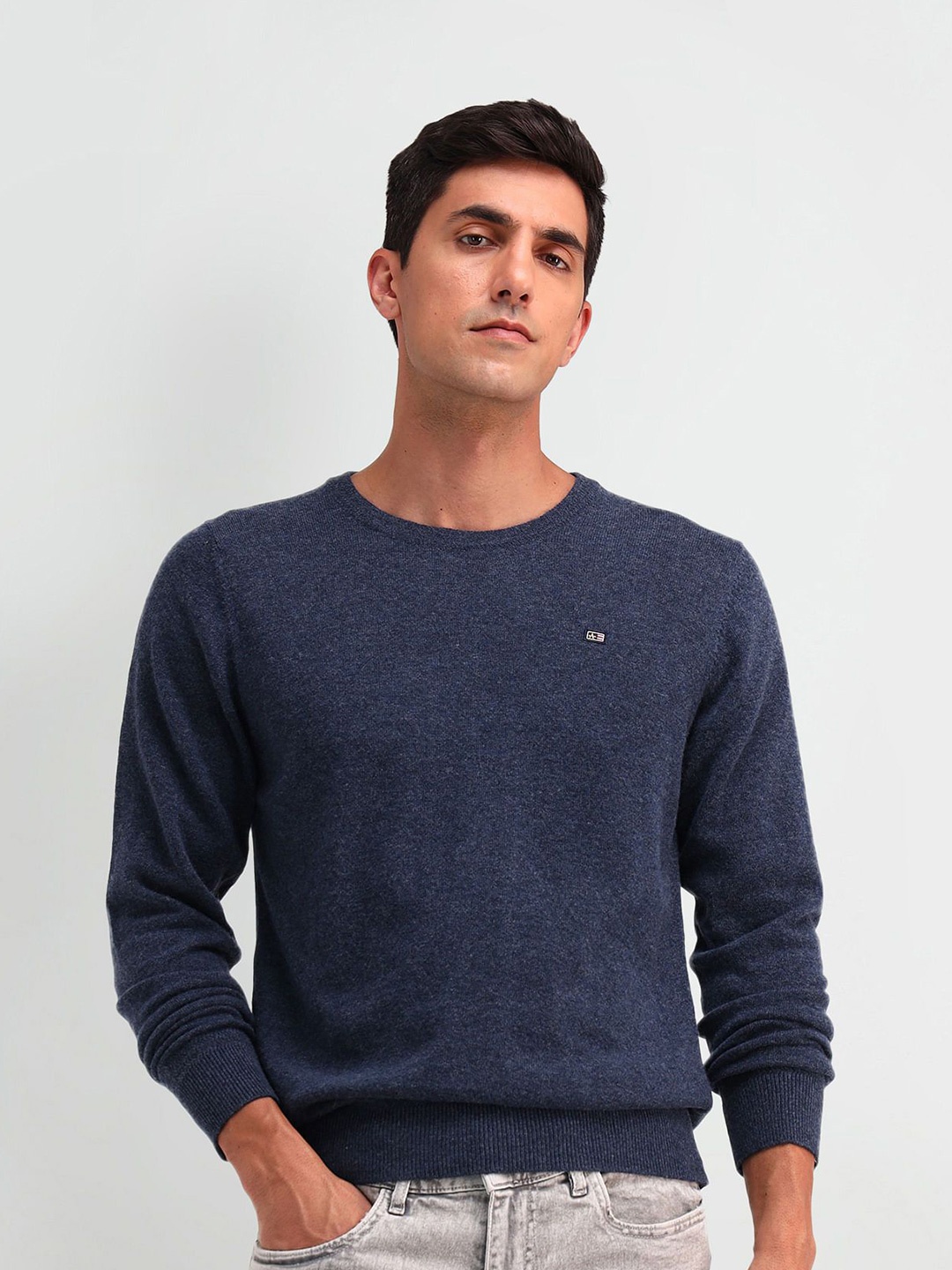 

Arrow Sport Men Cotton Pullover, Blue
