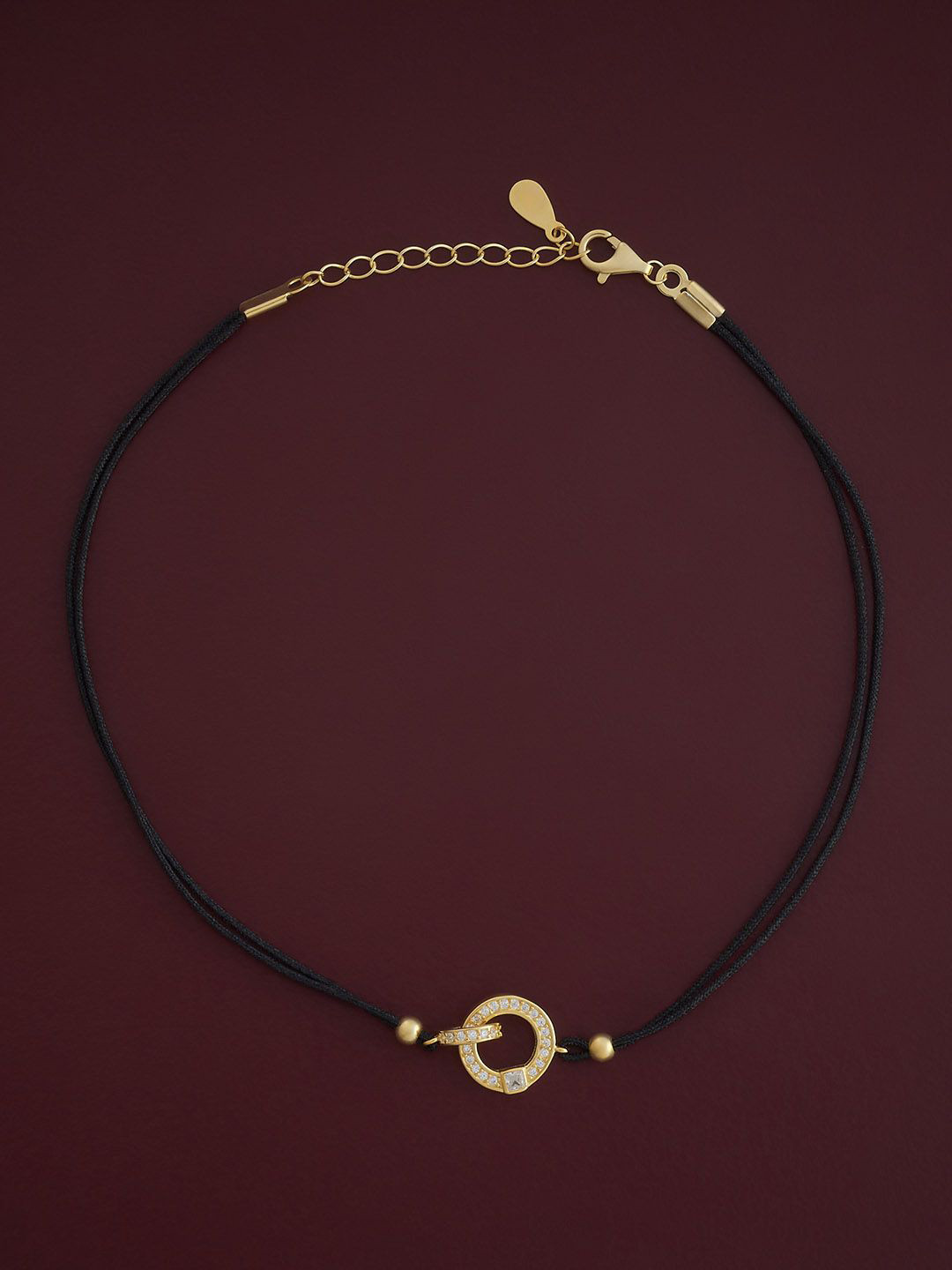 

Kushal's Fashion Jewellery Sterling Silver Gold-Plated Anklet