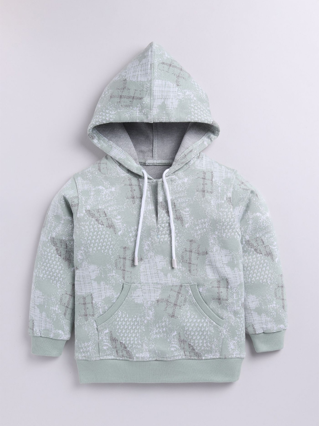 

Cutopies Boys Printed Hooded Pullover Sweatshirt, Olive
