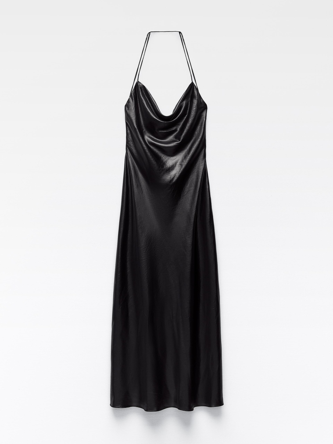 

ZARA Cowl Neck Maxi Dress, Black