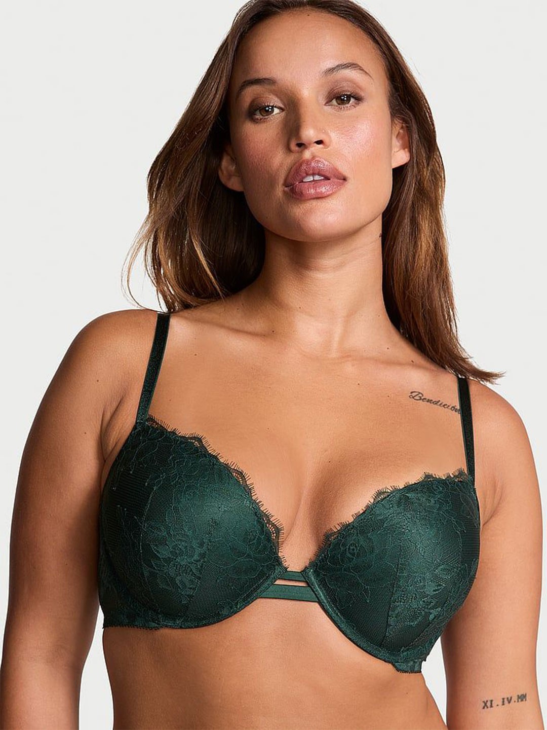 

Victoria's Secret Floral Bra Medium Coverage Underwired Lightly Padded, Green