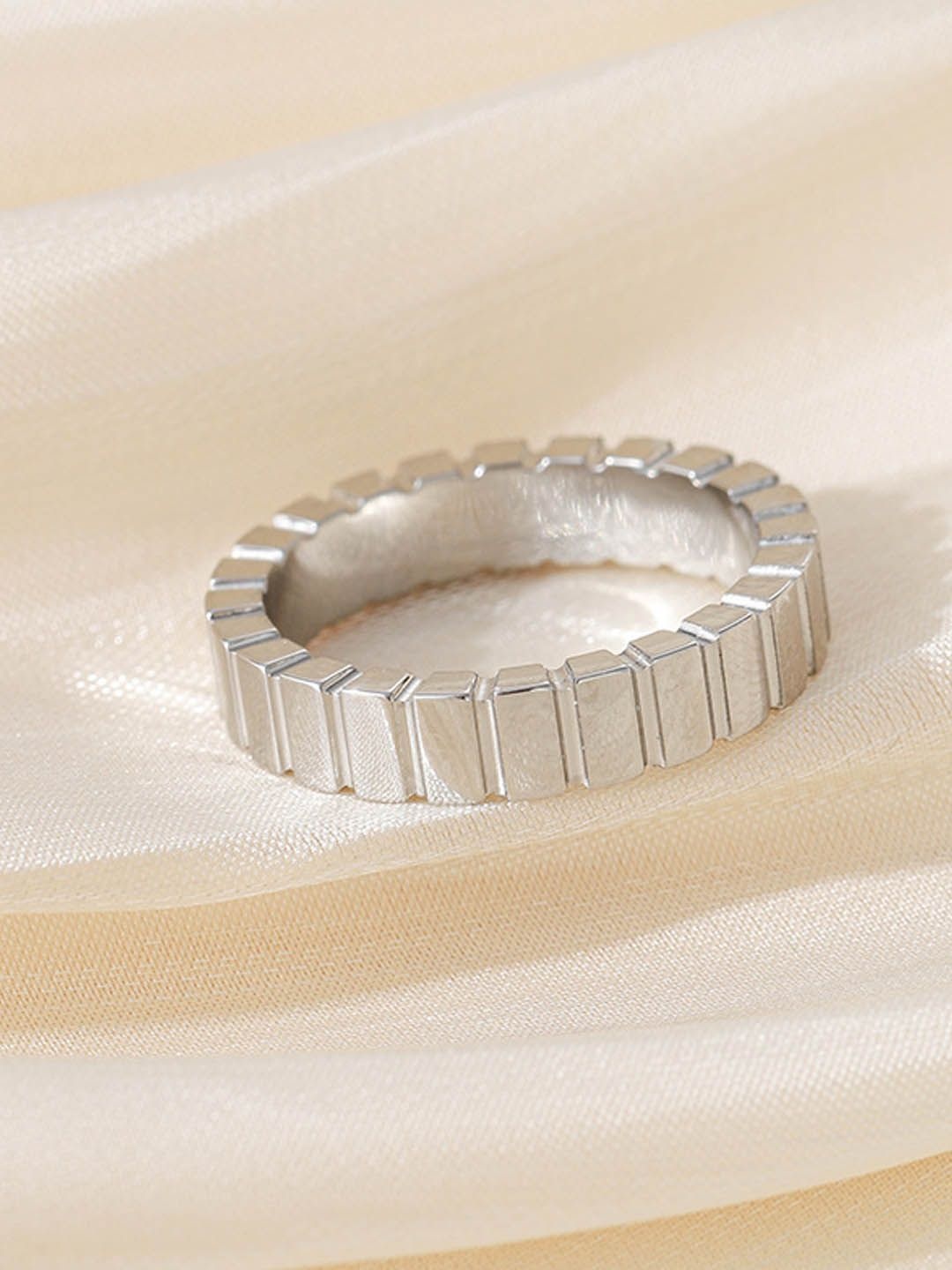 

StyleCast Silver-Toned Elegant Adjustable Finger Ring
