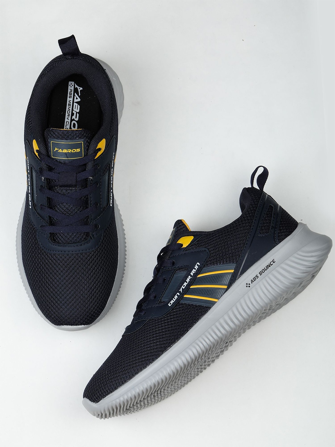 

ABROS Davos Men Mesh Running Shoes, Navy blue