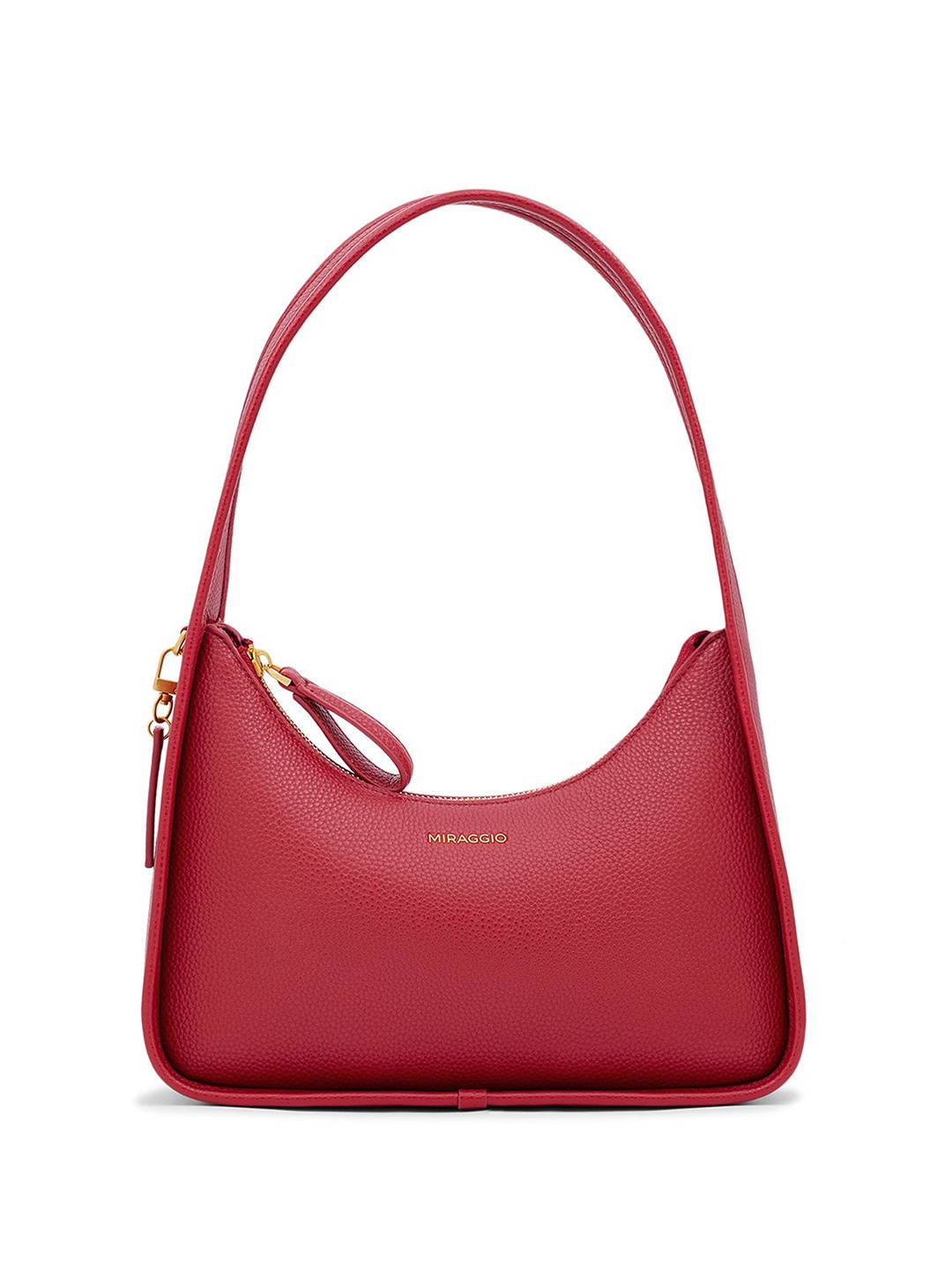 

MIRAGGIO Women Textured Shoulder Bag, Red