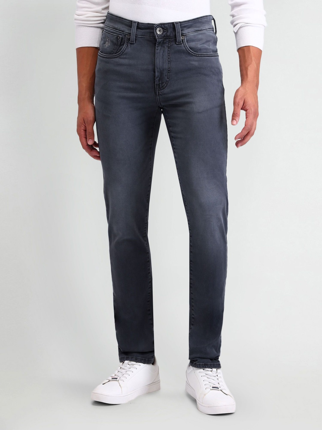 

U.S. Polo Assn. Denim Co. Men Classic Skinny Fit Light Fade Stretchable Jeans, Blue