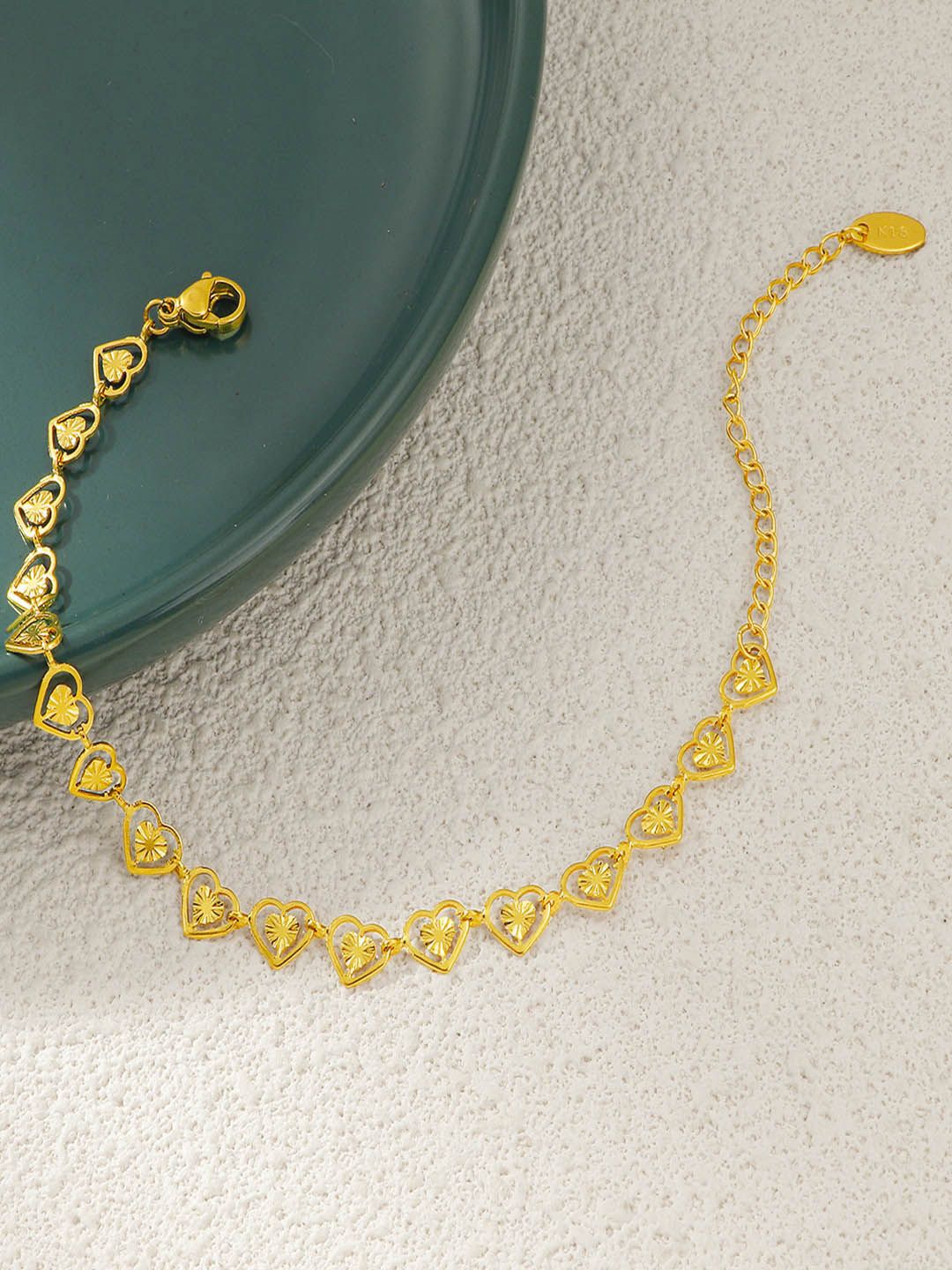 

StyleCast Gold-Toned Elegant Heart Shaped Link Bracelet