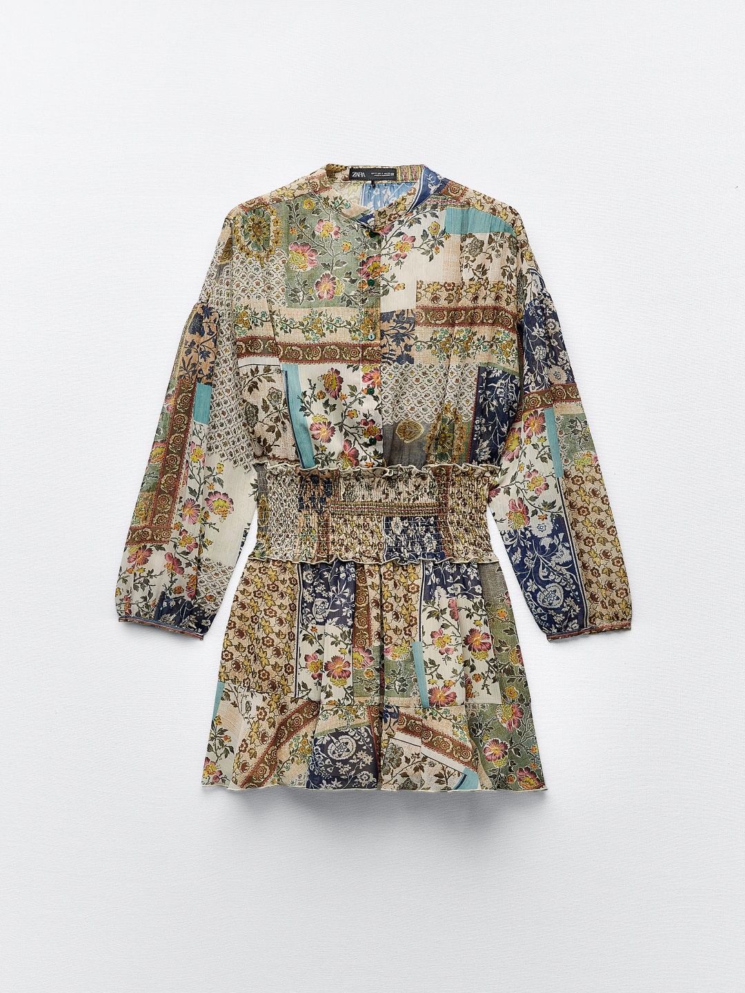 

ZARA Floral Print Shirt Dress, Multi