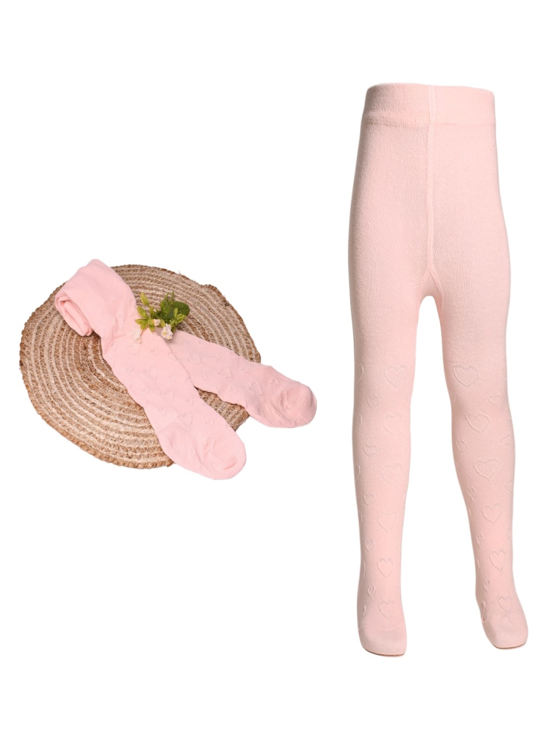 

THE LITTLE LOOKERS Girls Solid Cotton Stockings, Pink