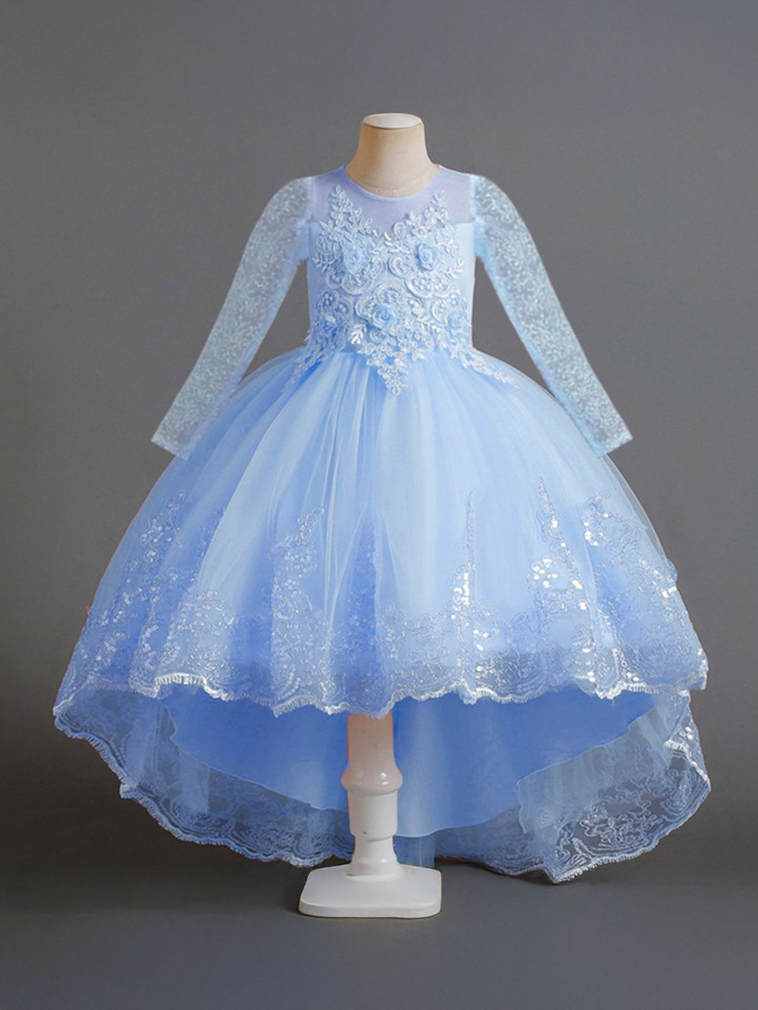 

Xsole Girls Embellished Gown Dress, Blue