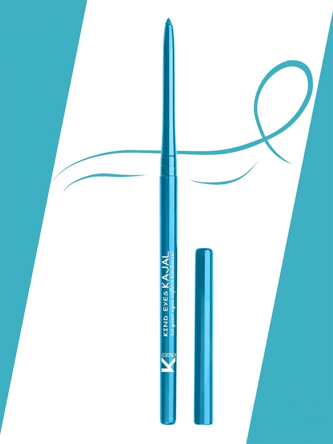 

KINDED Kind Eyes 3-in-1 Waterproof Long Stay Kajal with Almond - Treasured Turquoise 03, Turquoise blue