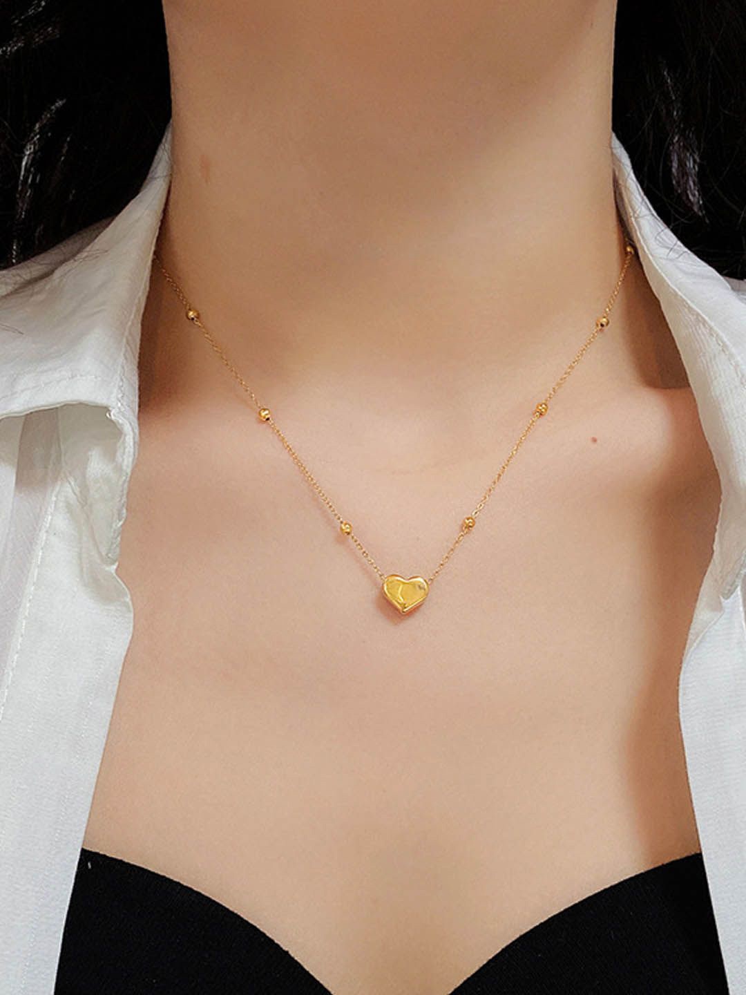 

StyleCast Gold-Toned Heart Shaped Minimal Chain