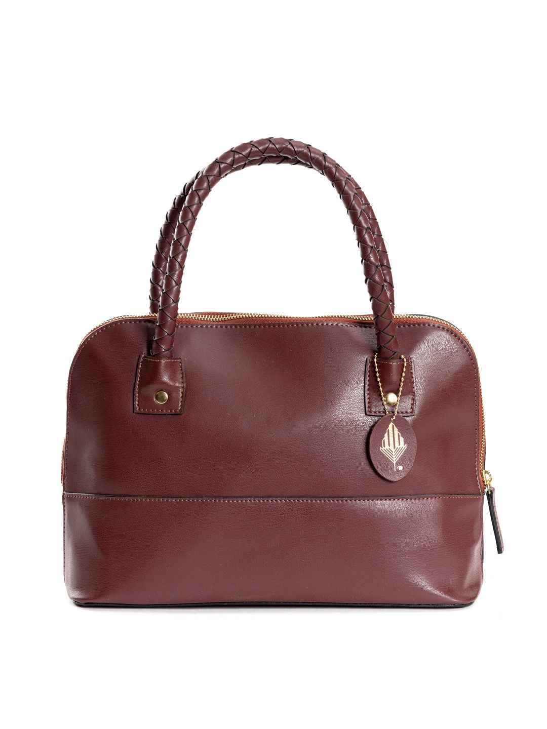 

Green Hermitage Women Solid Shopper Leather Shoulder Bag, Maroon