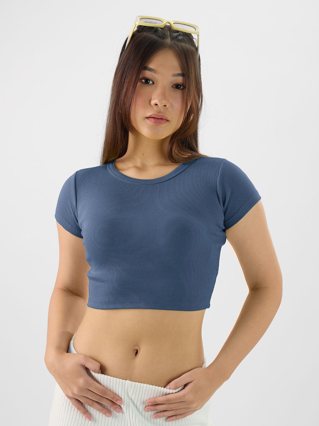 

The Souled Store Crop Top, Blue