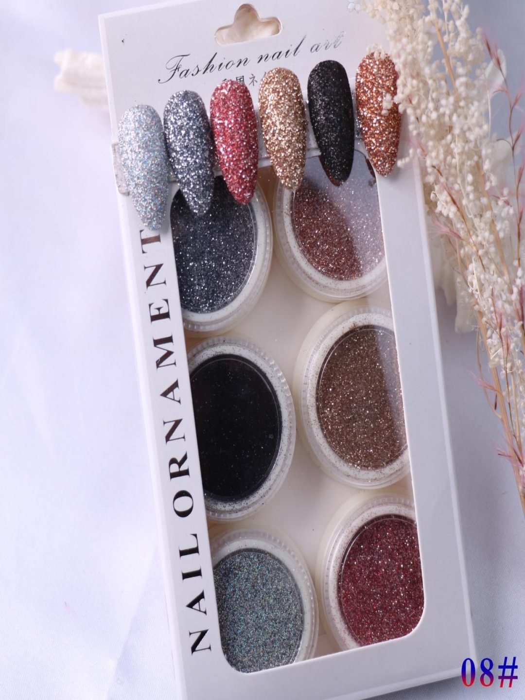 

Cameleon Set of 6 Nail Art Decoration Kit -#08, Grey