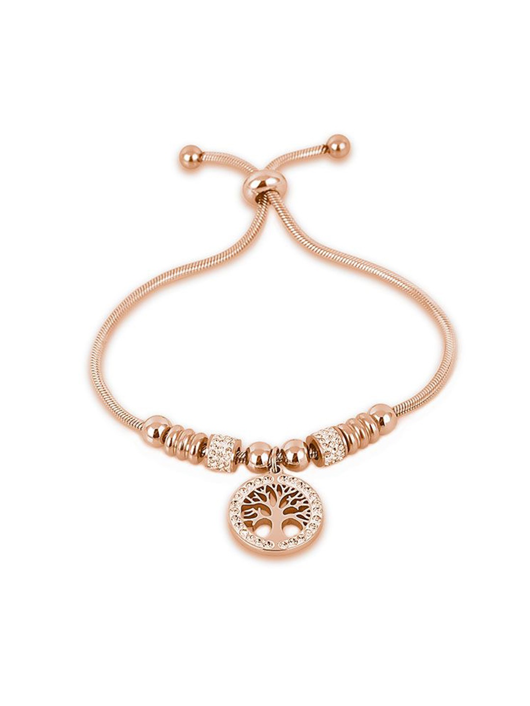 

SANTA BARBARA POLO & RACQUET CLUB Women Rose Gold-Plated Wraparound Bracelet