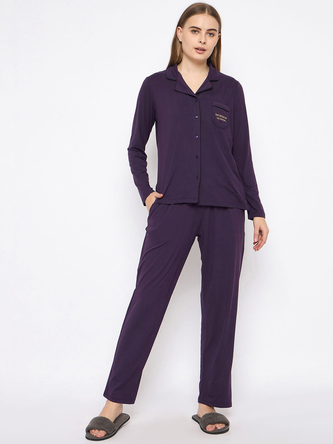 

MADAME M SECRET Women Night suit, Purple