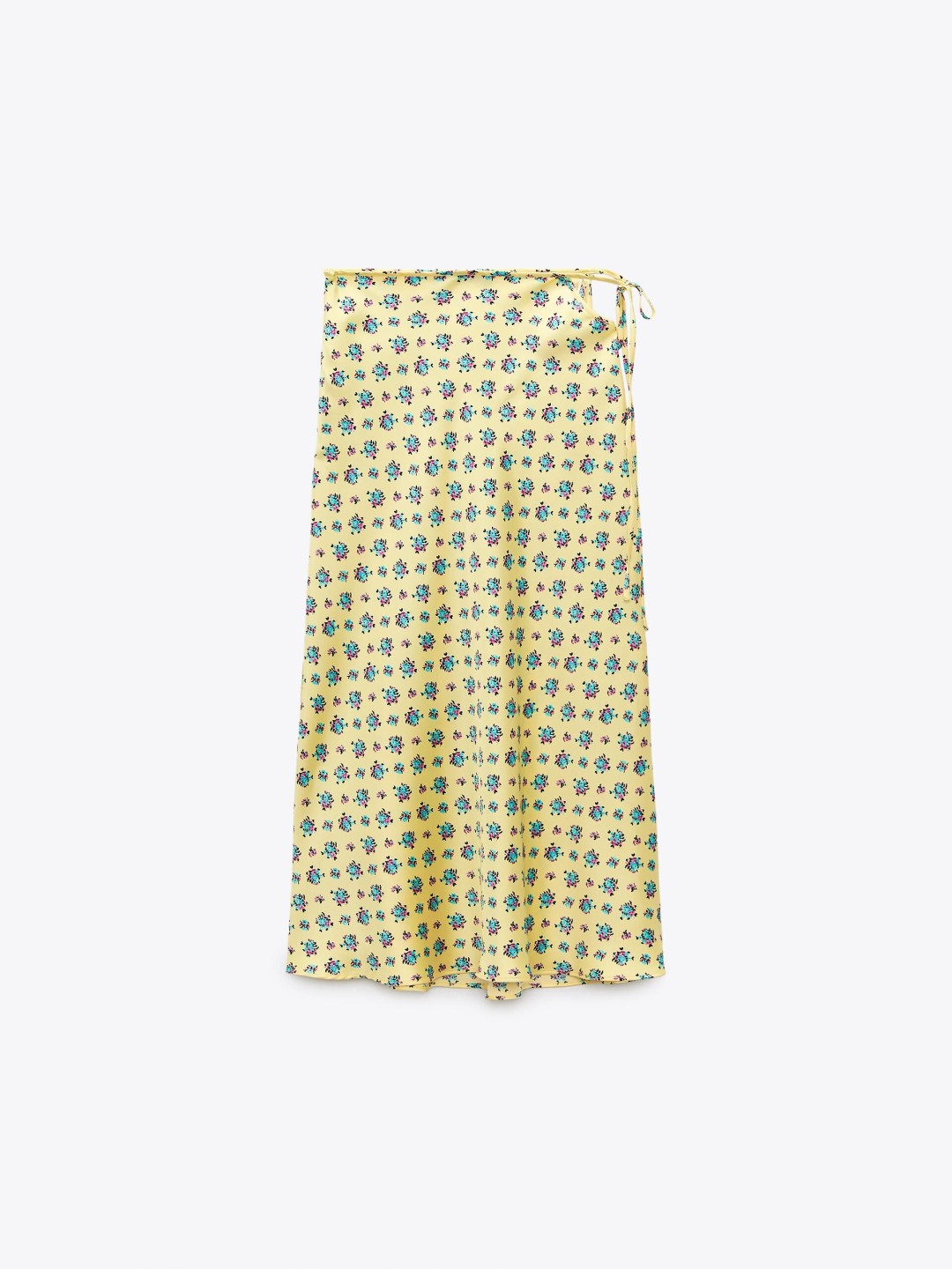 

ZARA Floral Printed A-Line Skirt, Yellow