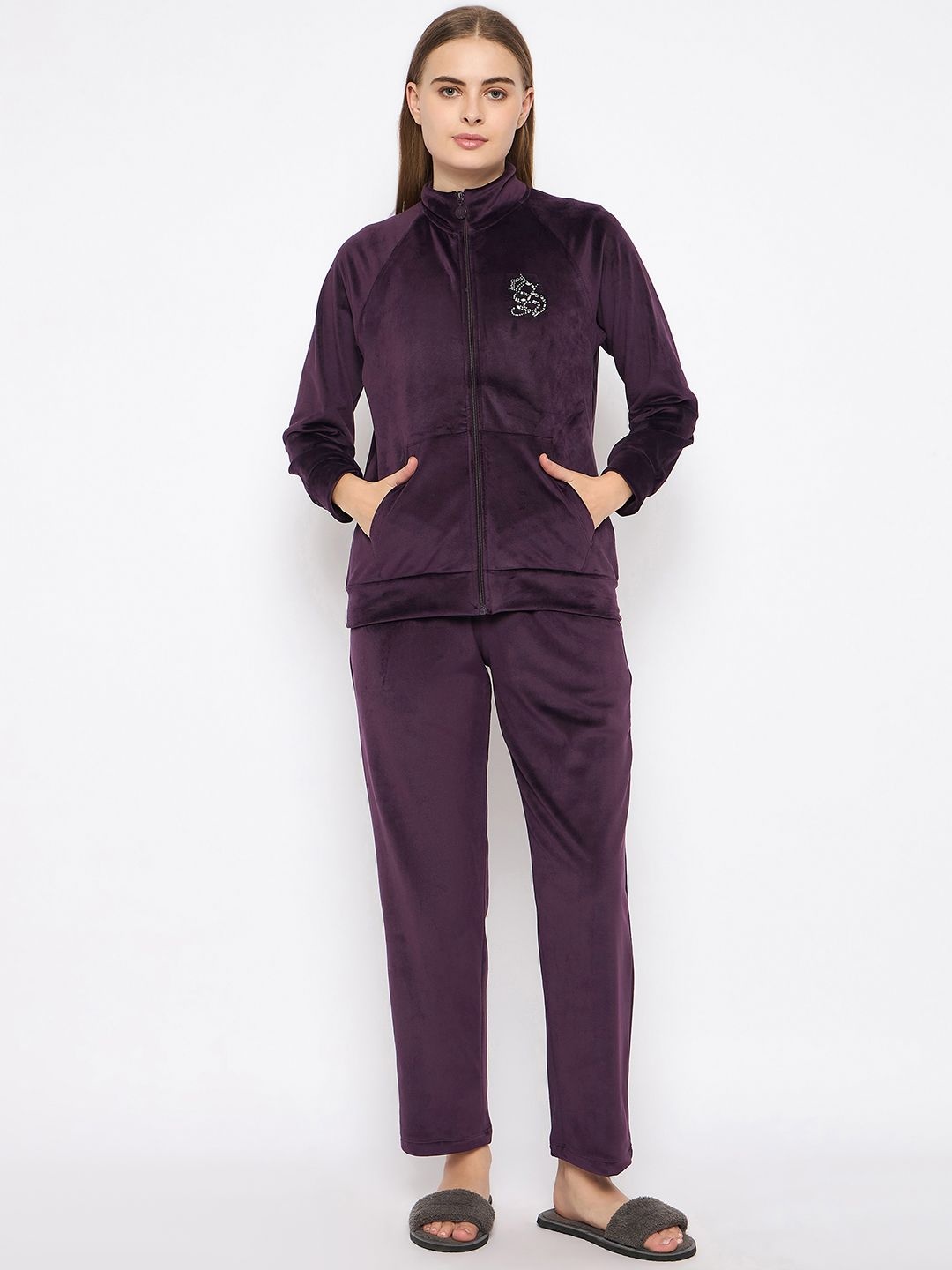 

MADAME M SECRET Women Night suit, Purple