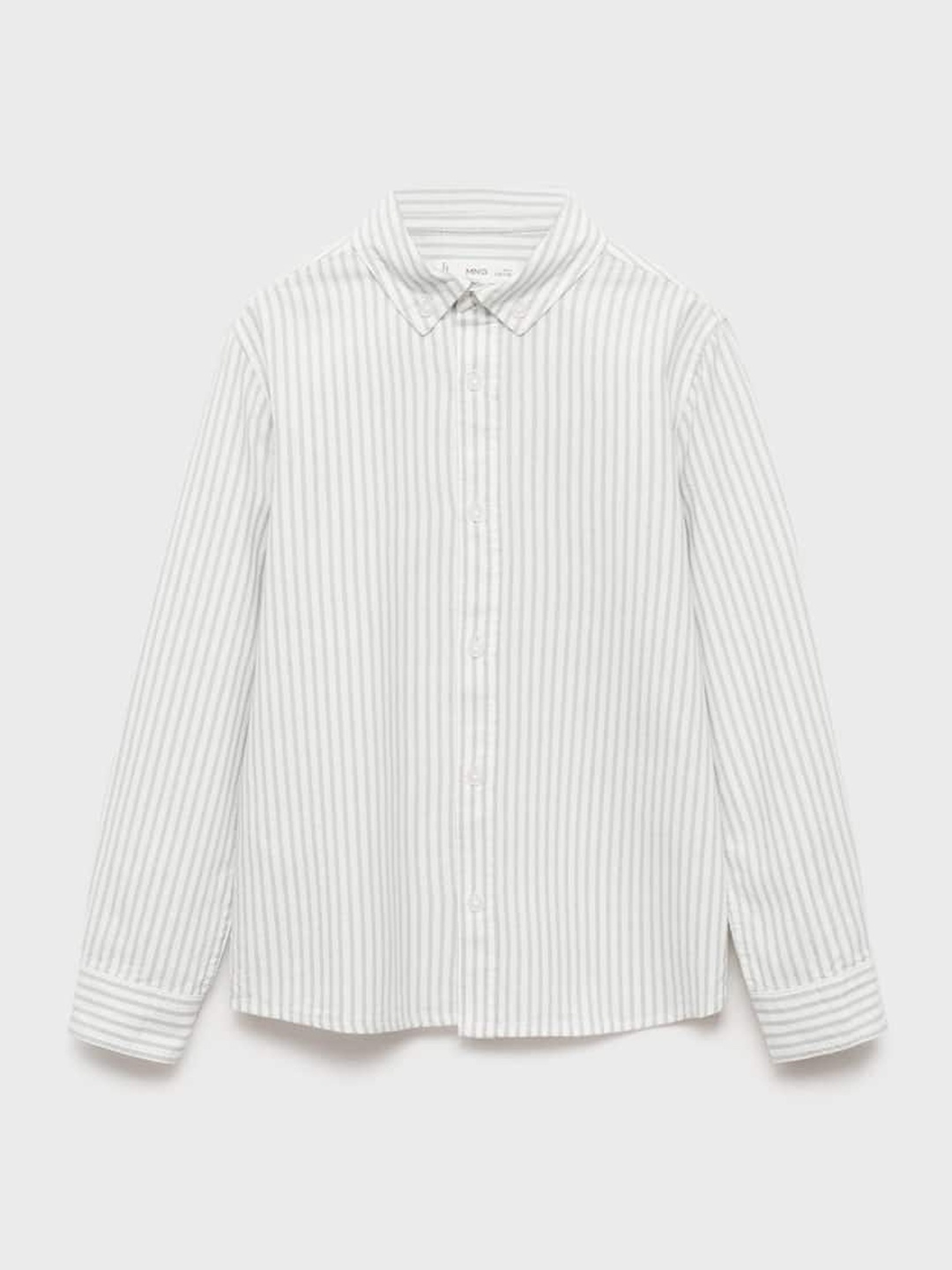 

Mango Kids Boys Pure Cotton Oxford Striped Shirt, White