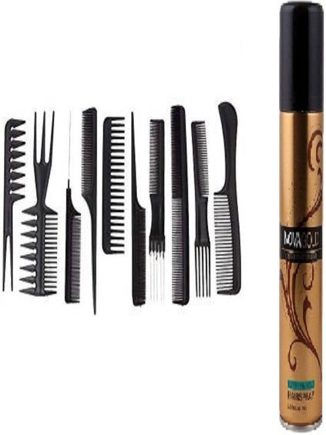 

Lenon Set Of 10 Comb & Spray - 200 ml, Black