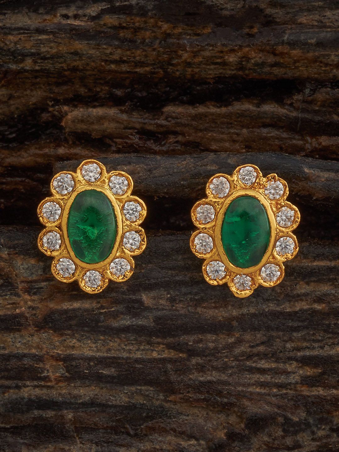 

Kushal's Fashion Jewellery Sterling Silver Gold-Plated Studs