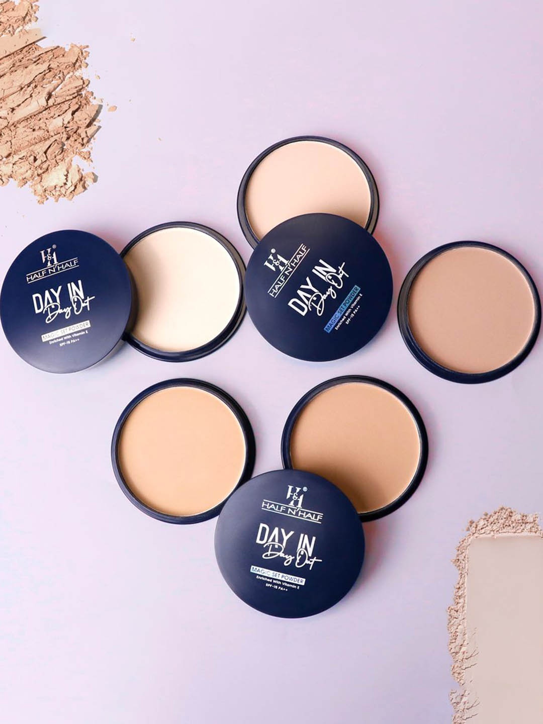 

Half N Half Day In Day Out Magic Set Powder With SPF 15 - 12g - Show Stopper 04, Beige