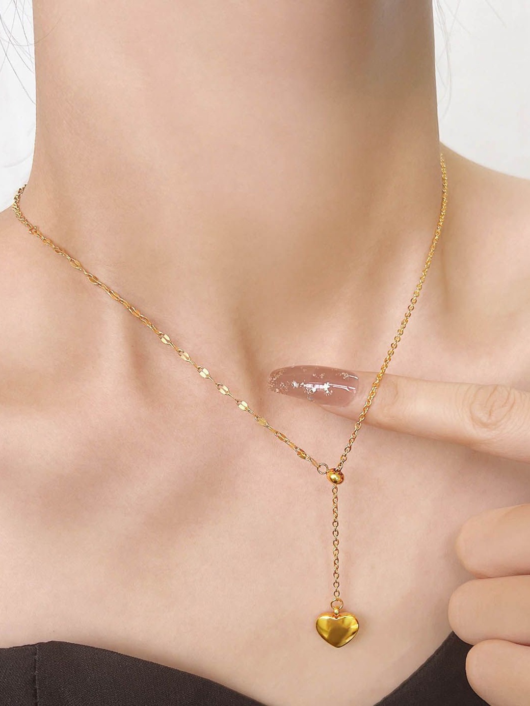 

StyleCast Gold-Toned Heart Shaped Minimal Chain