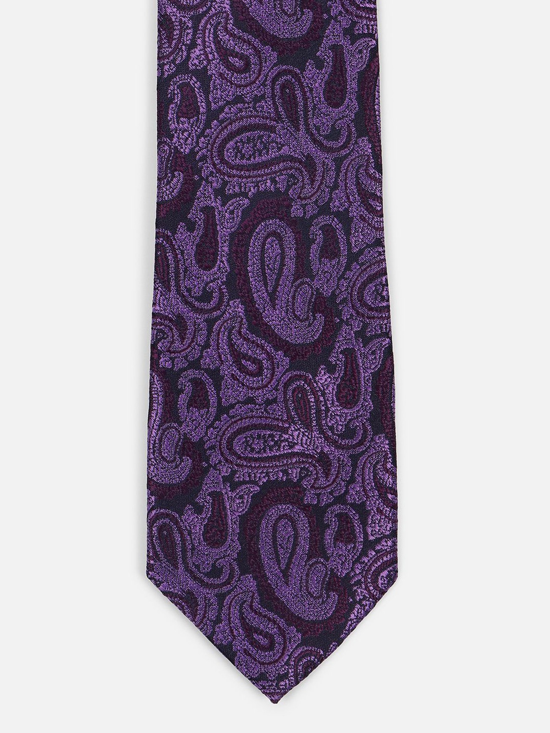 

Van Heusen Men Woven Design Skinny Tie, Purple