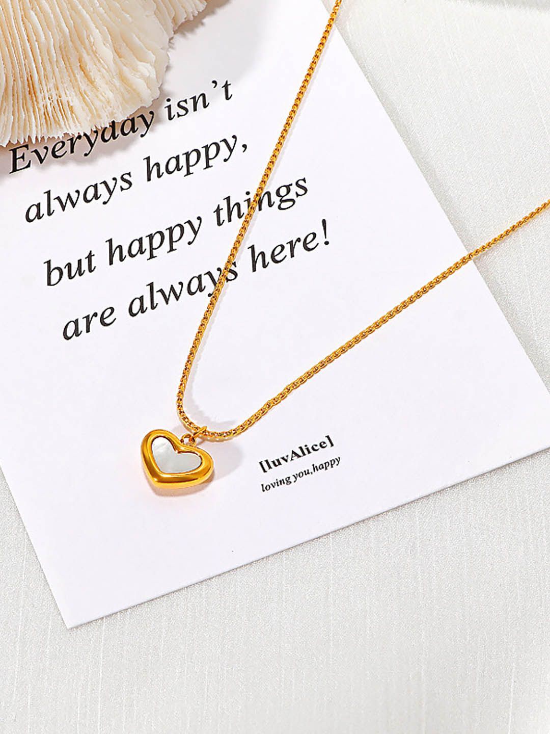 

StyleCast Gold-Toned Heart Shaped Pendant with Chain