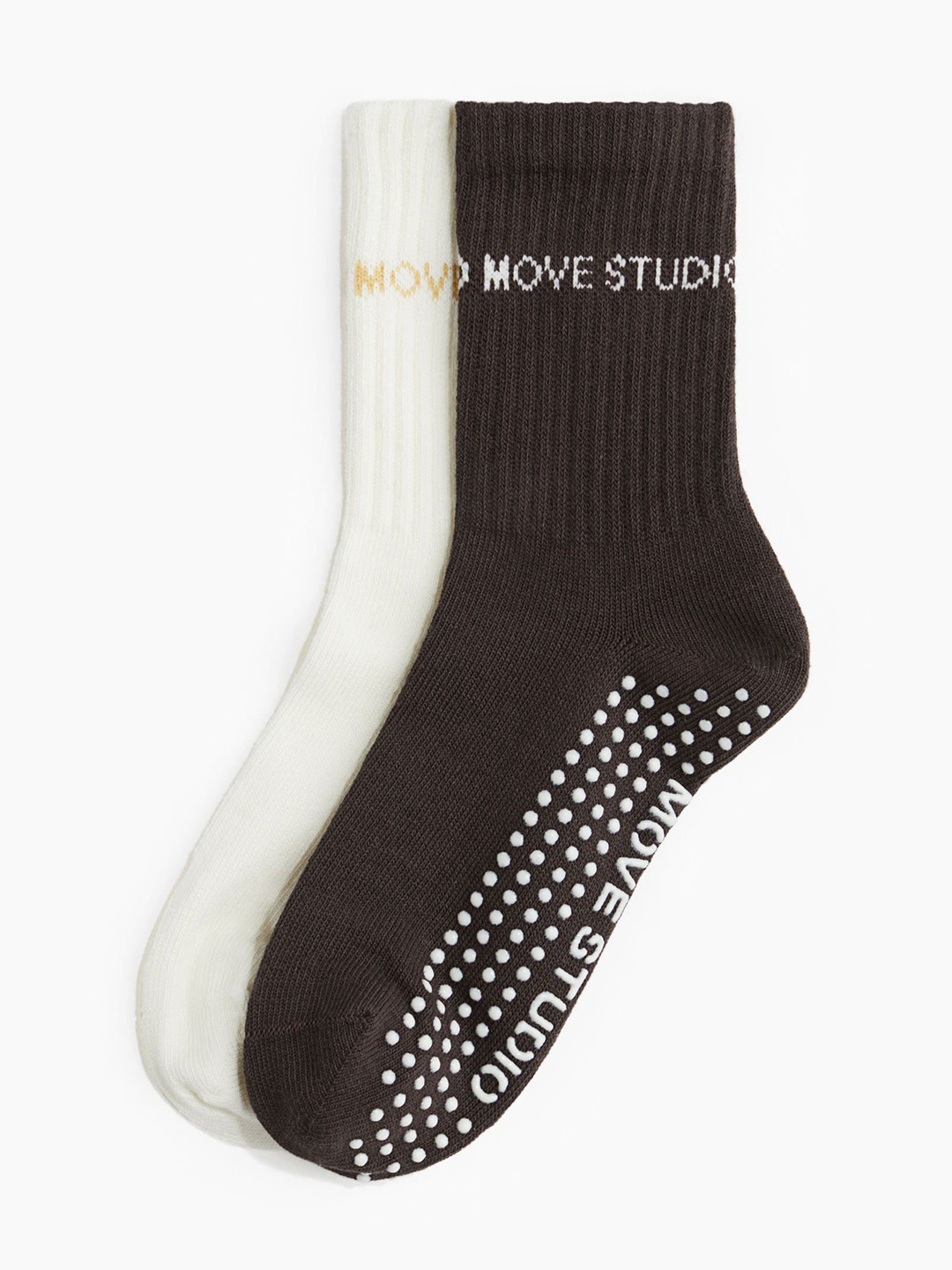 

H&M 2-Pack Yoga Socks, Brown