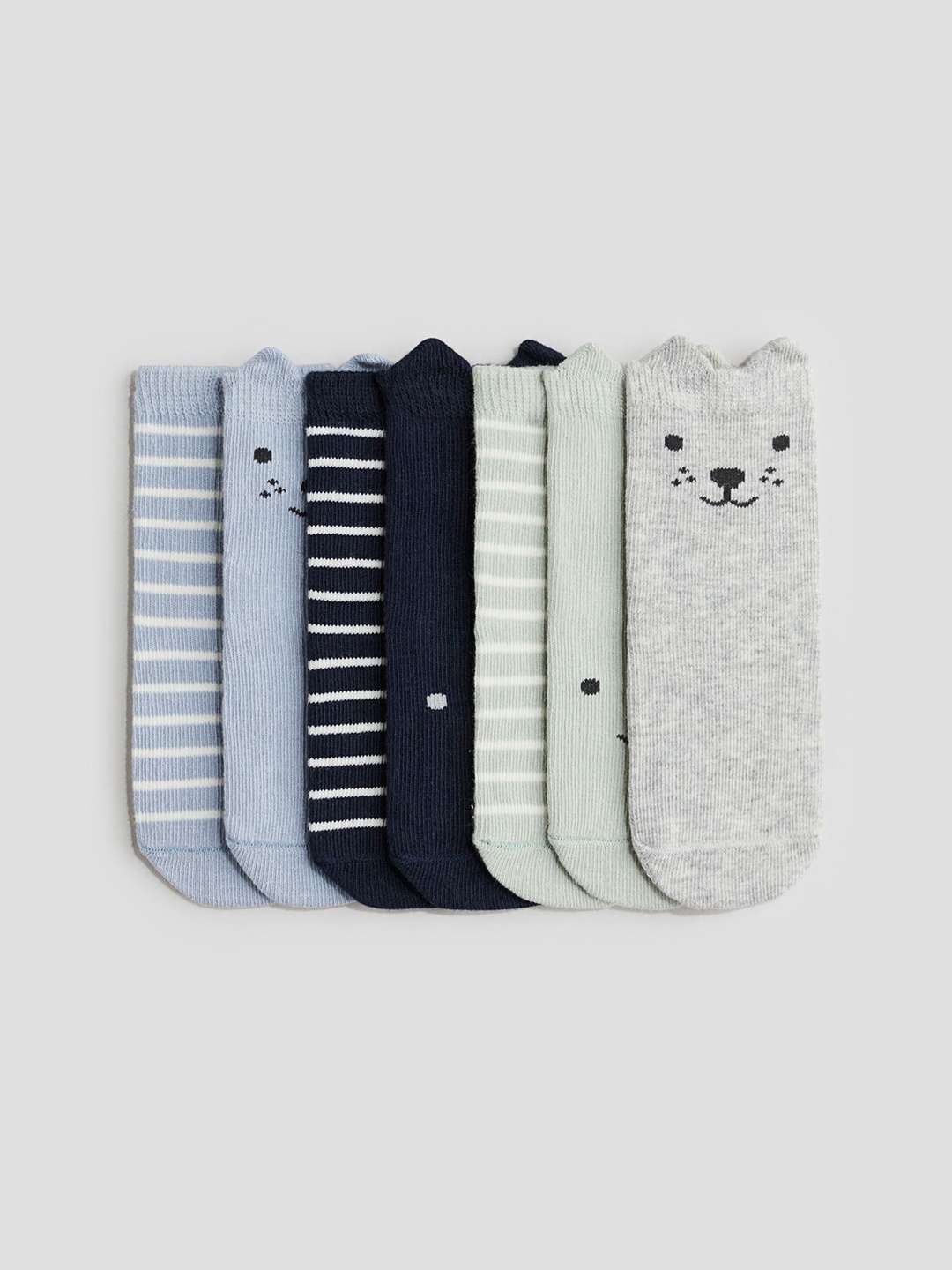 

H&M 7-Pack Socks, Blue