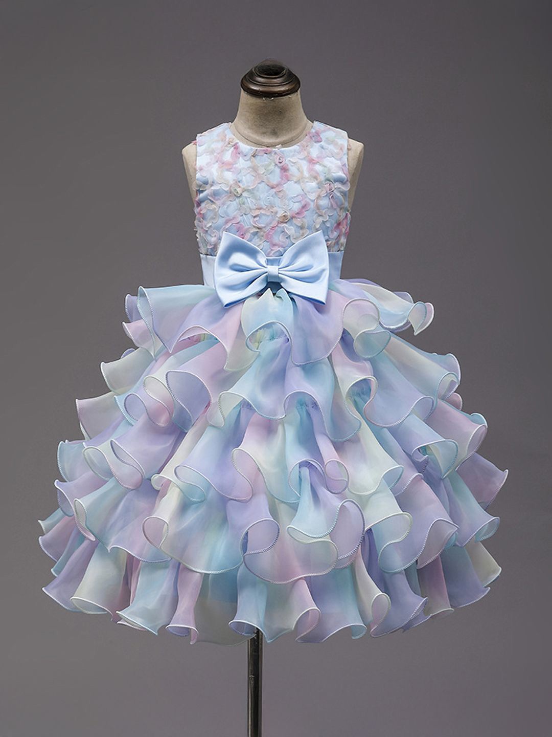 

Xsole Floral Print Fit & Flare Dress, Blue