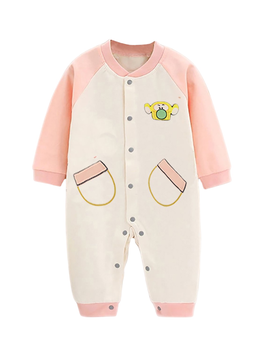 

Bold N Elegant Infants Printed Winter Romper, Pink