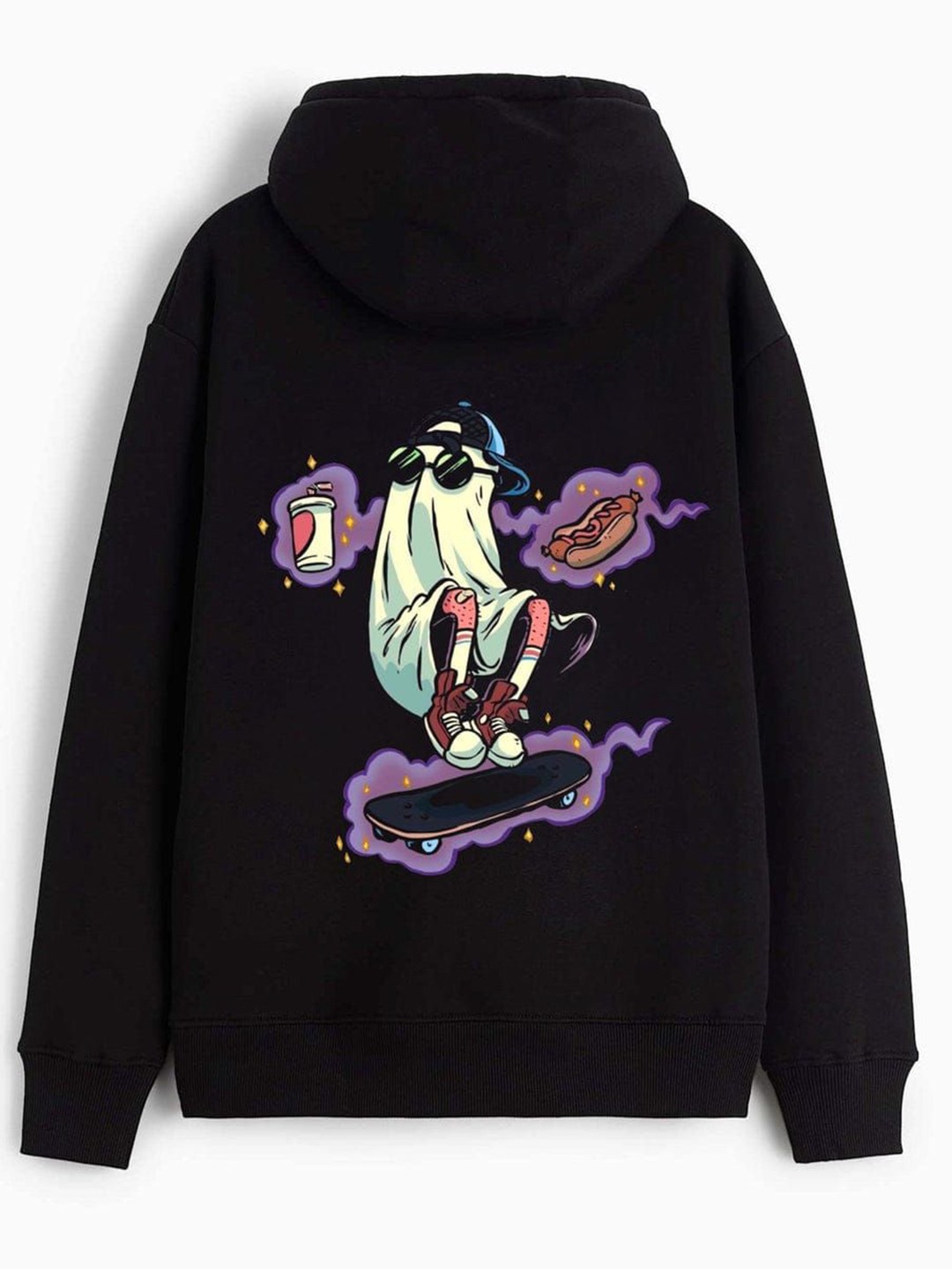 

TheBTclub Men Chill Hooded Sweatshirt, Black