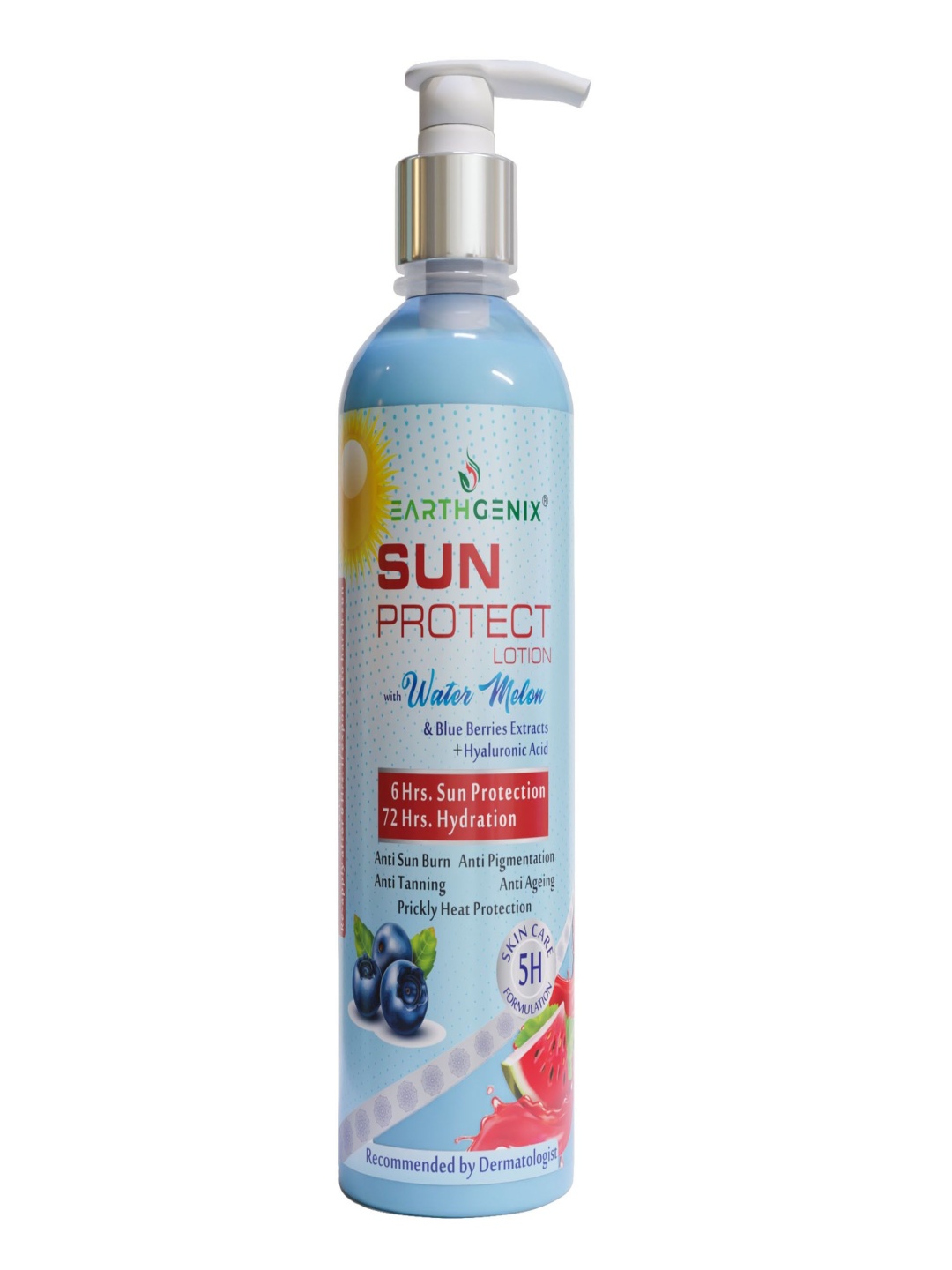 

Earthgenix Sun Protect Lotion With Watermelon & Blue Berries Extracts- 300 ml