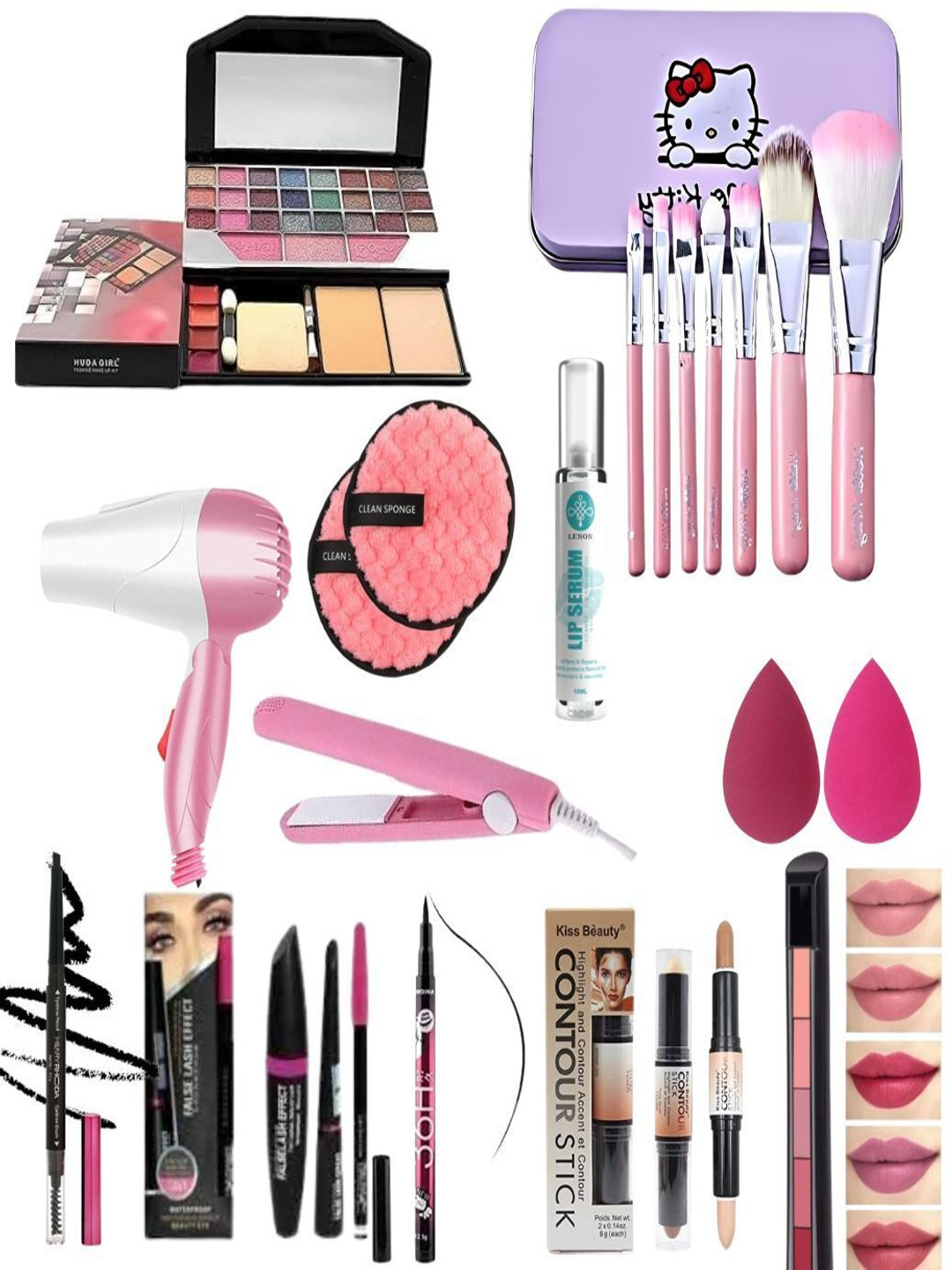 

Lenon Set Of 16 Makeup Combo, Multi