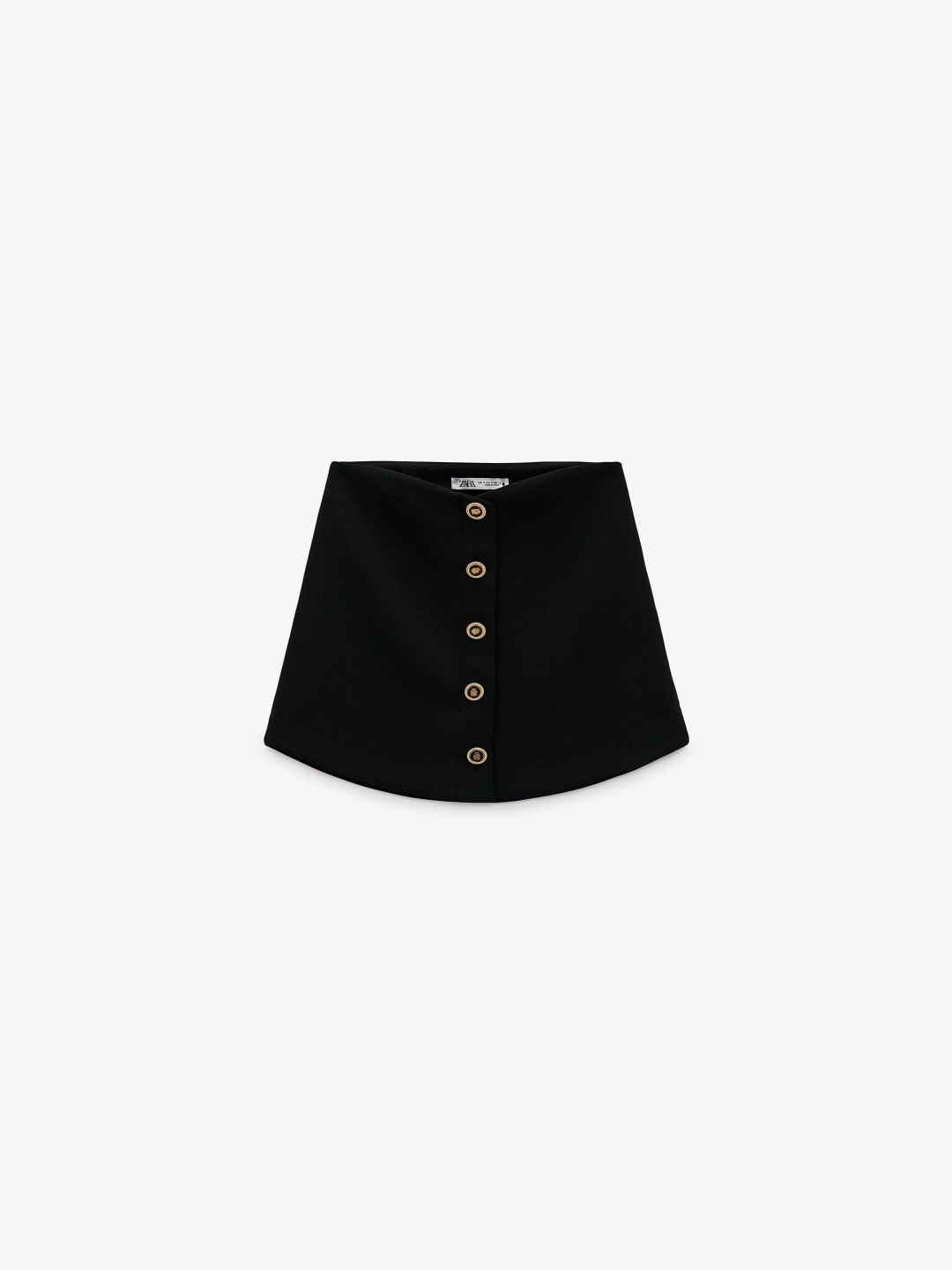 

ZARA Black A-Line Mini Skirt