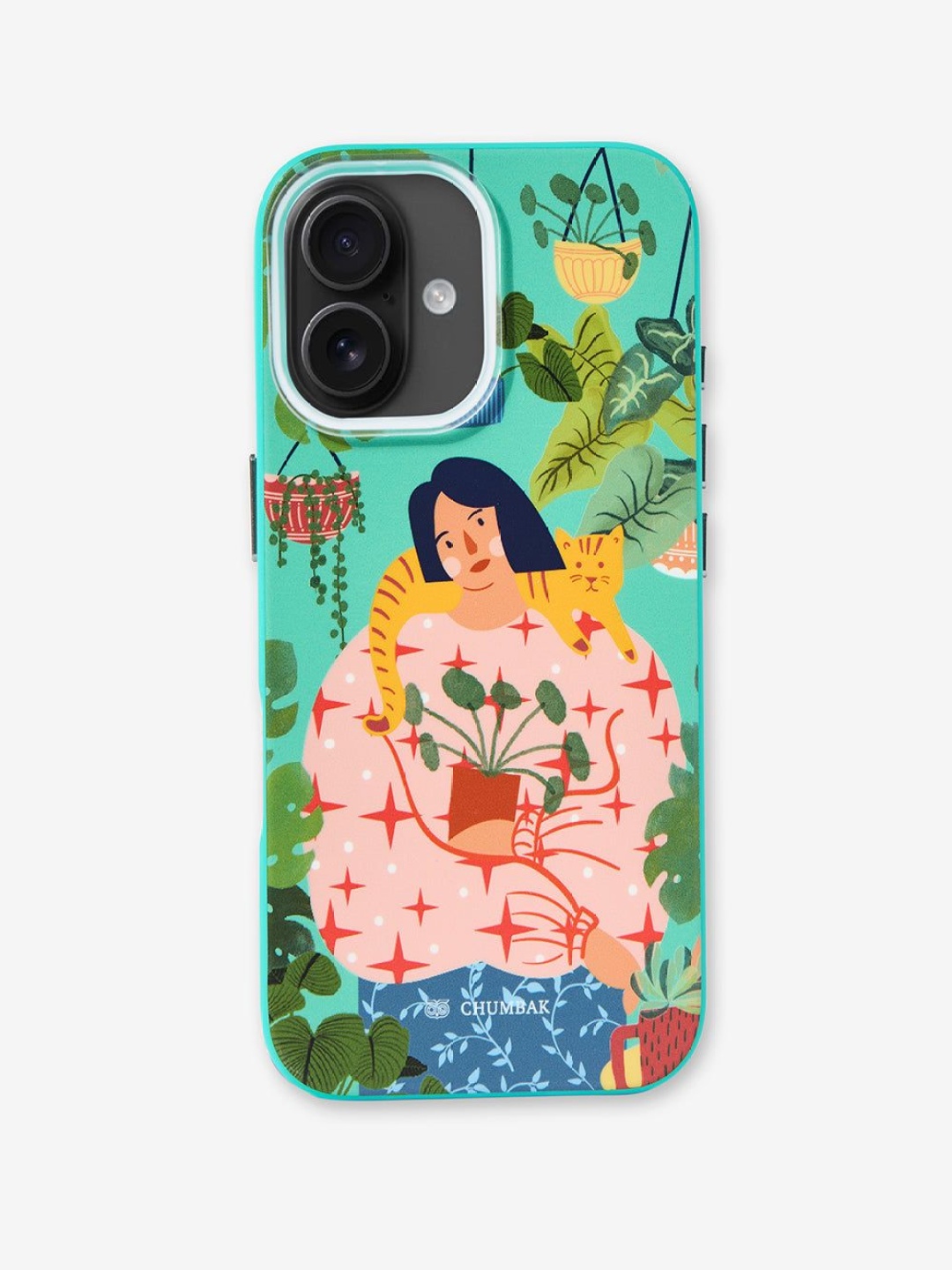 

Chumbak Phone Case Cover For iPhone 16 Miss Cat'S Whiskers, Green