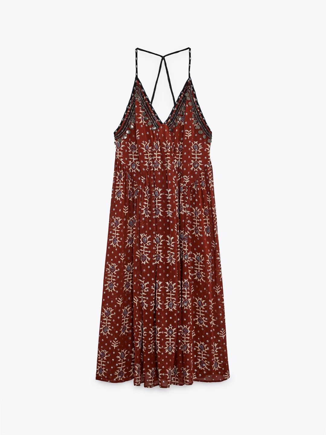 

ZARA Print Maxi Dress, Multi