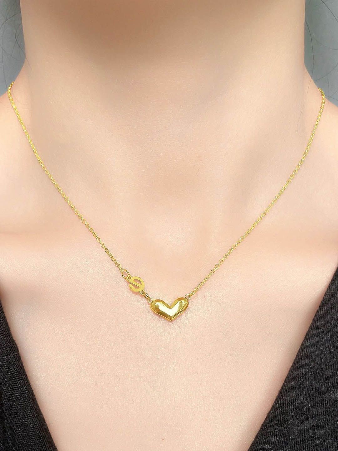 

StyleCast Gold-Toned Heart Shaped Minimal Chain