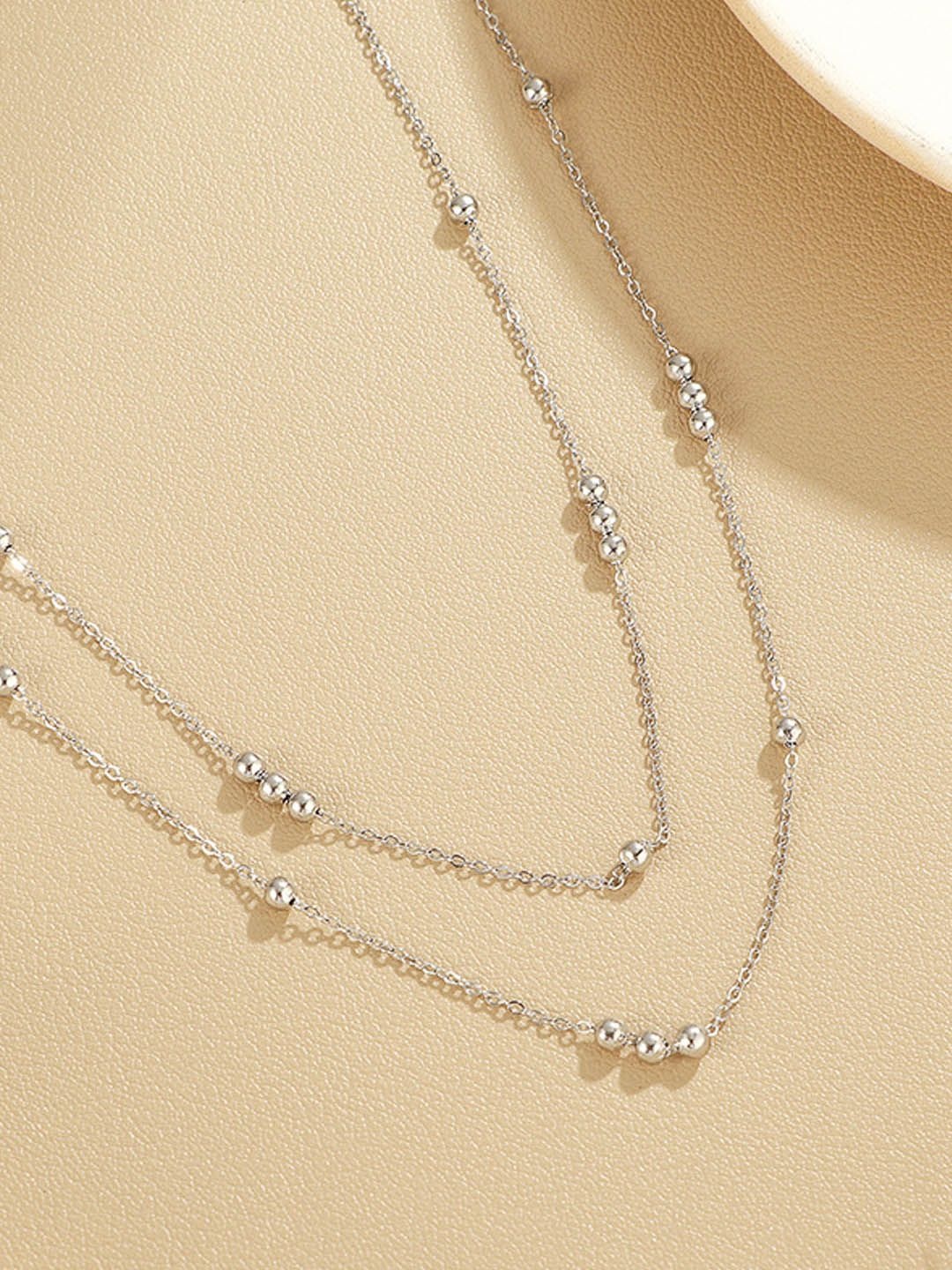 

StyleCast Silver-Toned Layered Minimal Chain