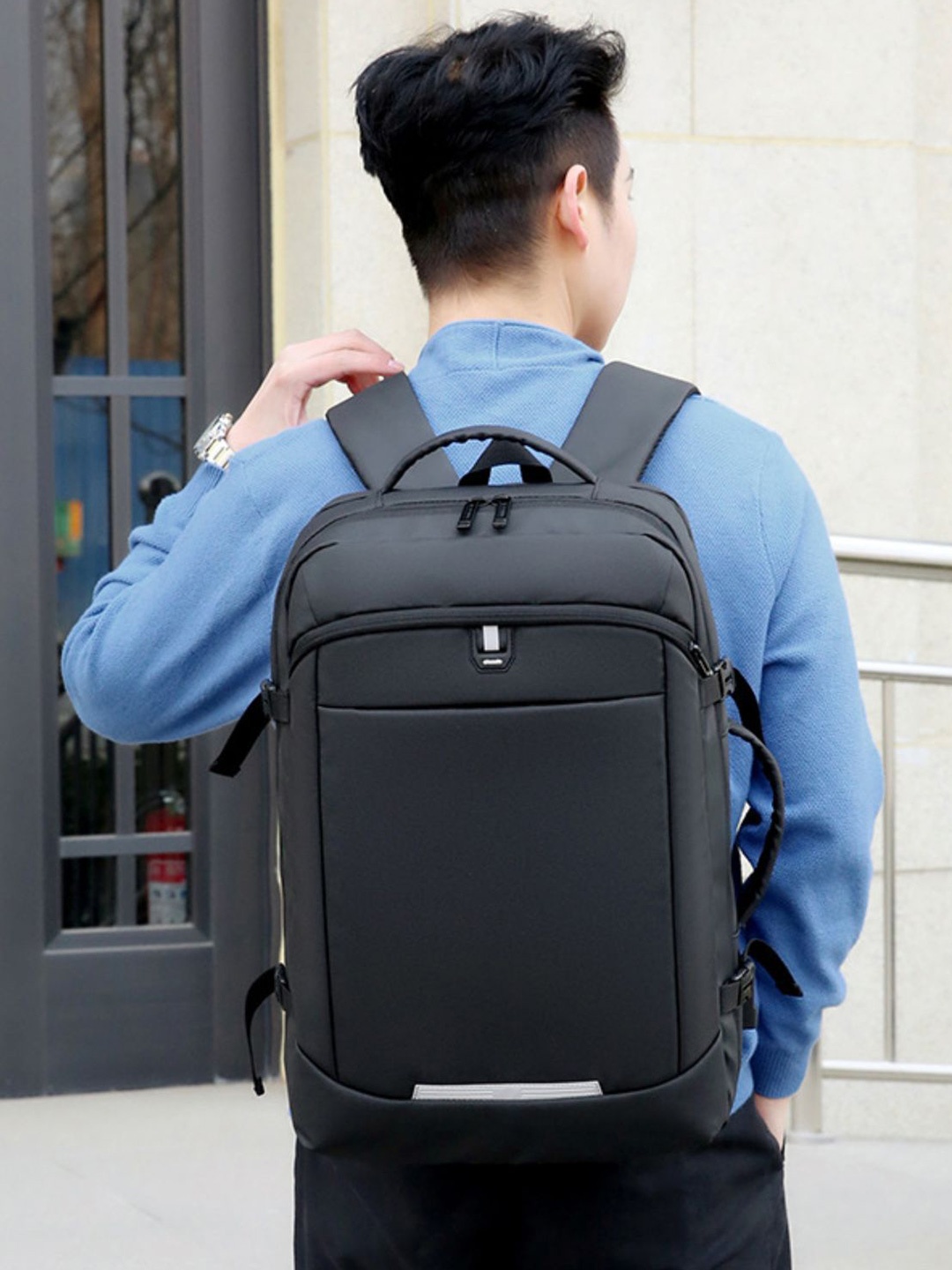 

Carry Trip Unisex Water-Resistant Laptop Backpack With USB Port, Black