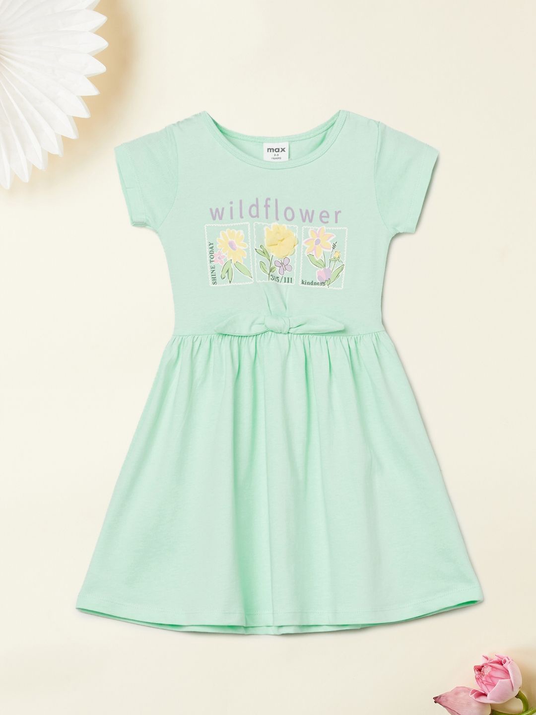 

Max Girls Fit & Flare Dress, Green