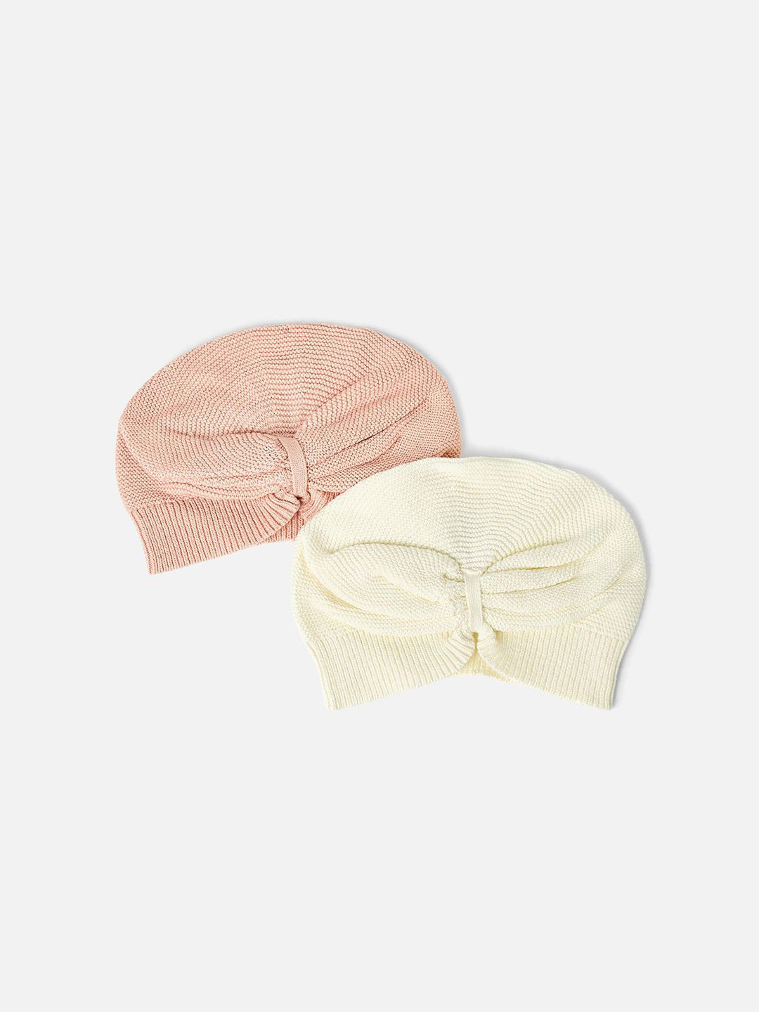 

Juniors by Babyshop Kids Set of 2 Cotton Beanie, Peach