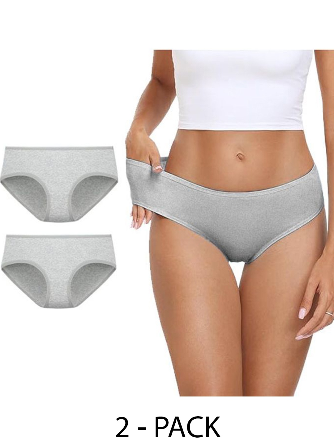 

Diving Deep Women Pack of 3 Cotton Low Rise Hipster Briefs, Assorted