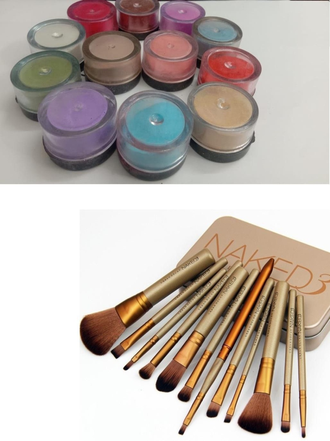

Lenon Set Of 24 Glitter Eyeshadow & Makeup Brush, Blue