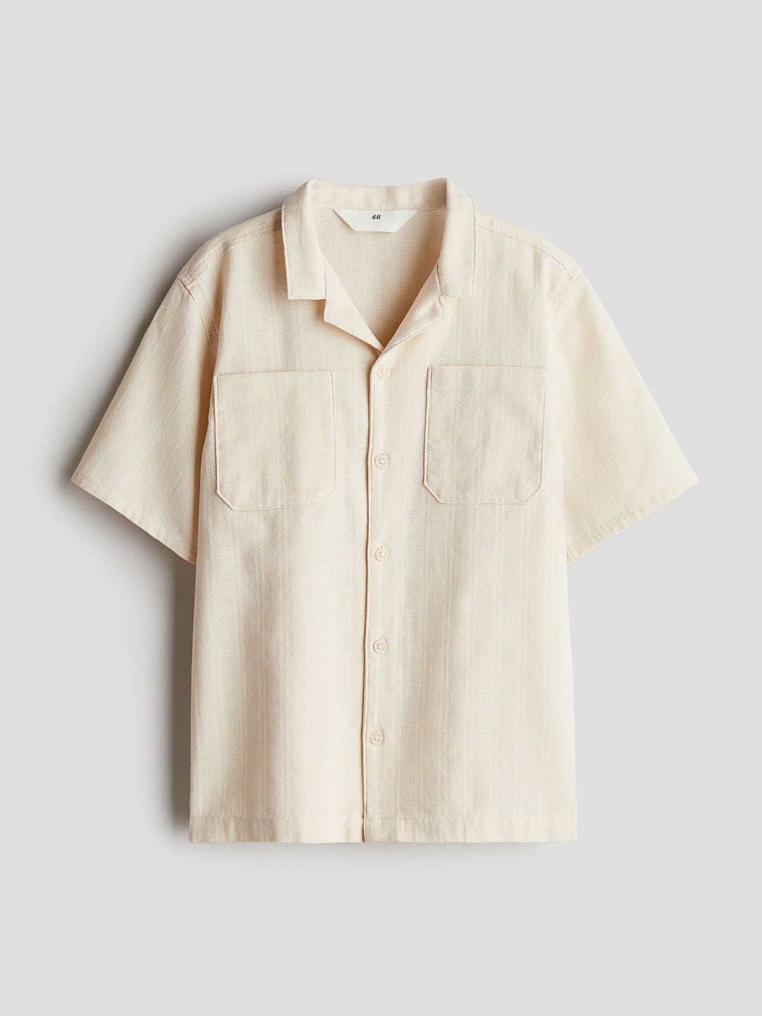 

H&M Cotton Resort Shirt, Beige