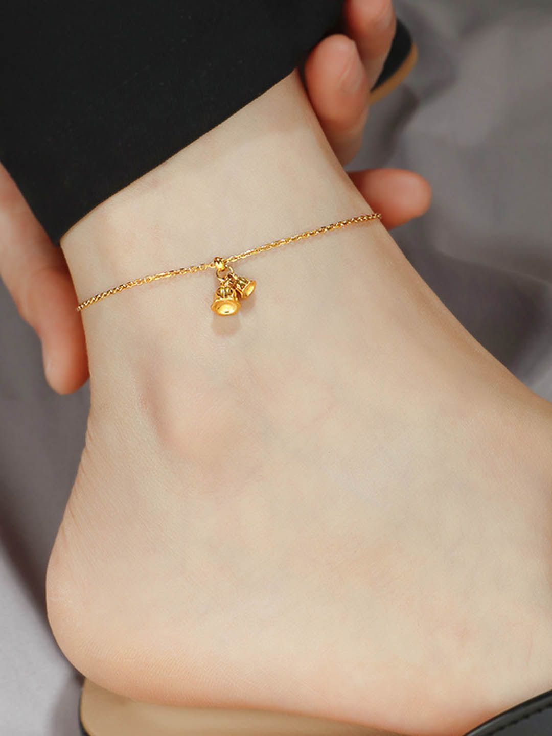 

StyleCast Gold-Toned Elegant Bell Shaped Anklet